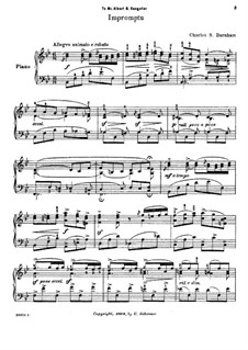 Impromptu for Piano: Impromptu for Piano by Charles S. Burnham