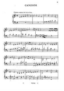 Canzoni: Canzoni by Girolamo Cavazzoni