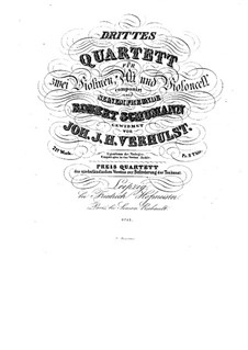 String Quartet No.3 in E Flat Major, Op.21: String Quartet No.3 in E Flat Major by Johannes Verhulst