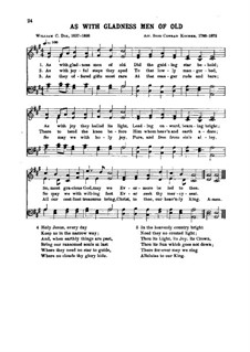 As with Gladness Men of Old: For voices and piano by Conrad Kocher