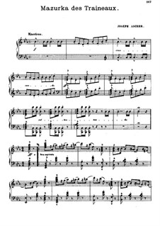 Mazurka des traineaux: For piano by Joseph Ascher