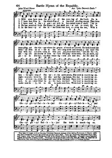 The Battle Hymn of the Republic: For mixed choir and piano by Unknown (works before 1850)