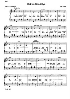 Bid Me Good-Bye: Bid Me Good-Bye by Pier Francesco Tosi