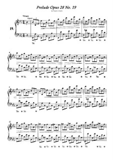 No.19 in E Flat Major: For piano by Frédéric Chopin