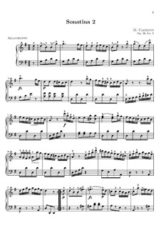 Sonatina No.2: For piano (high quality sheet music) by Muzio Clementi