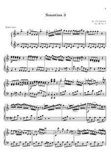 Sonatina No.3: For piano (high quality sheet music) by Muzio Clementi