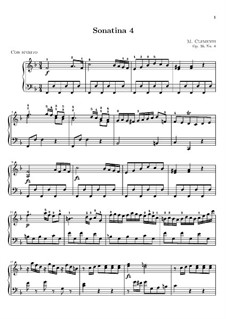 Sonatina No.4: For piano (high quality sheet music) by Muzio Clementi