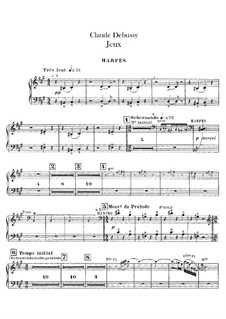 Jeux (Games), L.126: Harps part by Claude Debussy