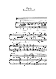 Toutes les fleurs: Toutes les fleurs by Emmanuel Chabrier