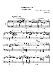 No.5 in G Flat Major: For piano (high quality sheet music) by Frédéric Chopin