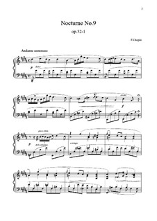 Nocturnes, Op.32: No.1 in B Major by Frédéric Chopin