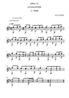 La gallegada, Op.15: No.2 Tema by José Ferrer