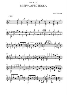 Misiva afectuosa, Op.58: Misiva afectuosa by José Ferrer