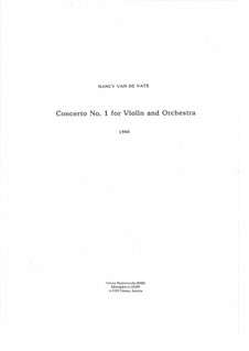 Concerto No.1 for Violin and Orchestra: Full score by Nancy Van de Vate
