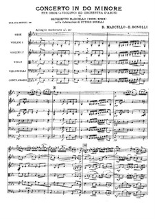 Concerto in C Minor: Score by Benedetto Marcello