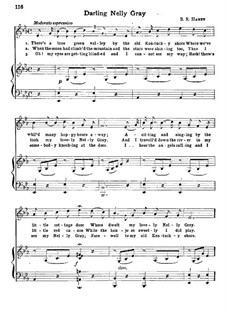 Darling Nelly Gray: Piano-vocal score by Benjamin Russel Hanby