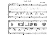 Gentle Annie: In D Major by Stephen Collins Foster