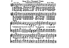 Song of a Thousand Years: Vocal score by Henry Clay Work