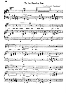 O Star of Eve: English text by Richard Wagner