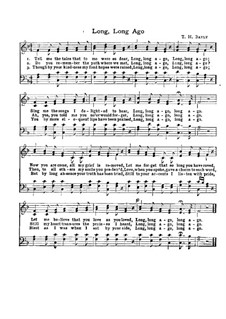 Long, Long Ago: For choir by Thomas Haynes Bayly