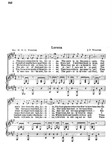 Lorena: Piano-vocal score by Joseph Philbrick Webster