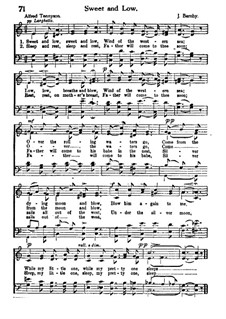 Sweet and Low: For mixed choir by Joseph Barnby
