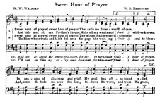 Sweet Hour of Prayer: For choir and piano by William Batchelder Bradbury