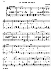 Take Back the Heart: For choir (F Major) by Claribel