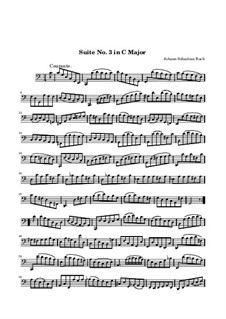 Suite for Cello No.3 in C Major, BWV 1009: Courante by Johann Sebastian Bach