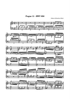 Prelude and Fugue No.11 in F Major, BWV 856: For keyboard by Johann Sebastian Bach