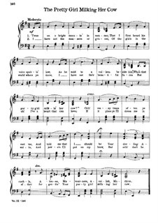 The Pretty Girl Milking Her Cow (Cailin Deas Crúite na mBó): Piano-vocal score by folklore