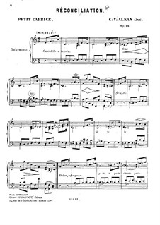 Réconciliation (petit caprice en forme de zorcico), Op.42: Réconciliation (petit caprice en forme de zorcico) by Charles-Valentin Alkan