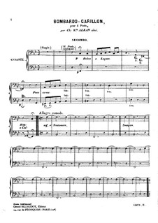 Bombardo-carillon: For piano four hands – parts by Charles-Valentin Alkan