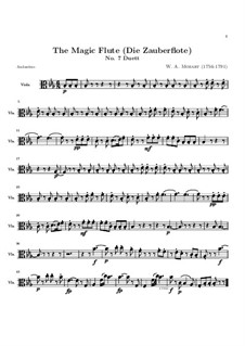 Bei Männern welche Liebe fühlen: Viola part by Wolfgang Amadeus Mozart