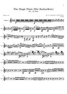 Hell's Vengeance Boils in My Heart: Violin I part by Wolfgang Amadeus Mozart