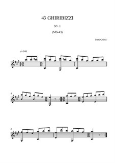 Forty-Three Ghiribizzi, MS 43: Ghiribizzo No.1 by Niccolò Paganini