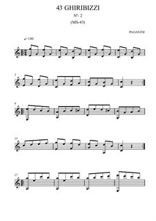 Forty-Three Ghiribizzi, MS 43: Ghiribizzo No.2 by Niccolò Paganini
