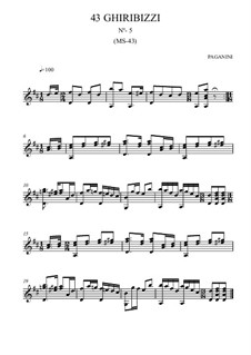 Forty-Three Ghiribizzi, MS 43: Ghiribizzo No.5 by Niccolò Paganini
