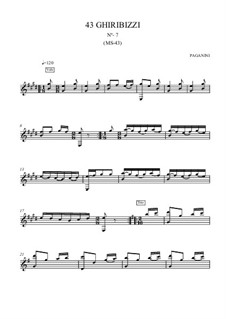 Forty-Three Ghiribizzi, MS 43: Ghiribizzo No.7 by Niccolò Paganini