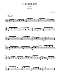 Forty-Three Ghiribizzi, MS 43: Ghiribizzo No.8 by Niccolò Paganini