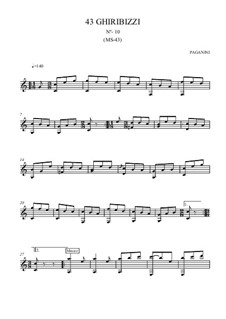 Forty-Three Ghiribizzi, MS 43: Ghiribizzo No.10 by Niccolò Paganini