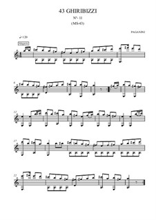 Forty-Three Ghiribizzi, MS 43: Ghiribizzo No.11 by Niccolò Paganini