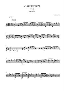 Forty-Three Ghiribizzi, MS 43: Ghiribizzo No.13 by Niccolò Paganini