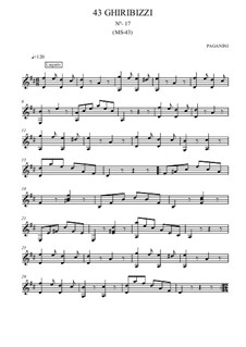 Forty-Three Ghiribizzi, MS 43: Ghiribizzo No.17 by Niccolò Paganini