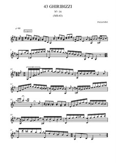 Forty-Three Ghiribizzi, MS 43: Ghiribizzo No.16 by Niccolò Paganini