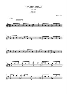 Forty-Three Ghiribizzi, MS 43: Ghiribizzo No.19 by Niccolò Paganini
