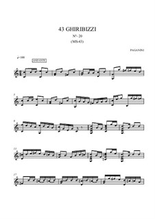 Forty-Three Ghiribizzi, MS 43: Ghiribizzo No.20 by Niccolò Paganini