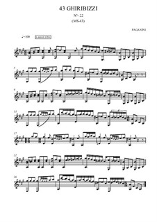 Forty-Three Ghiribizzi, MS 43: Ghiribizzo No.22 by Niccolò Paganini