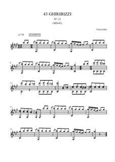 Forty-Three Ghiribizzi, MS 43: Ghiribizzo No.21 by Niccolò Paganini