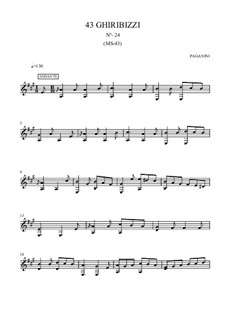 Forty-Three Ghiribizzi, MS 43: Ghiribizzo No.24 by Niccolò Paganini